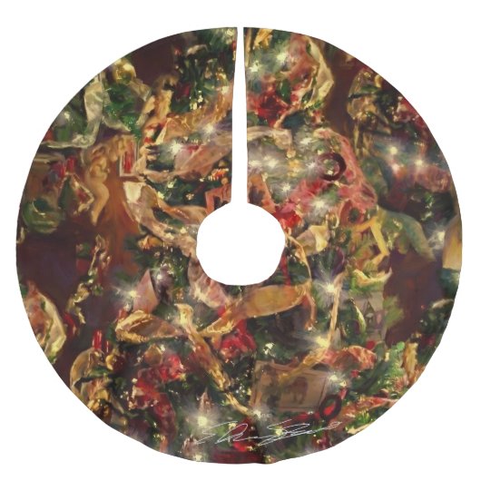 Baumschürze Polyester Weihnachtsbaumdecke (Vorderseite)