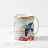 Baumschwalben und -pflaumen kaffeetasse (VorderseiteRechts)