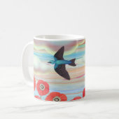 Baumschwalben und -pflaumen kaffeetasse (Vorderseite Links)
