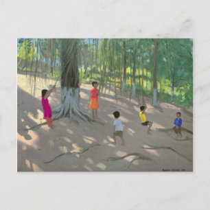 Baumschwingen Elefanteninsel Bombay 2000 Postkarte