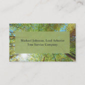 Baumservice Arboristische Grünwaldbäume Visitenkarte (Vorderseite)