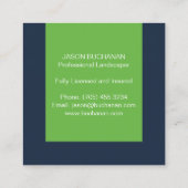 Baumservice Gartenkarte Quadratische Visitenkarte (Rückseite)