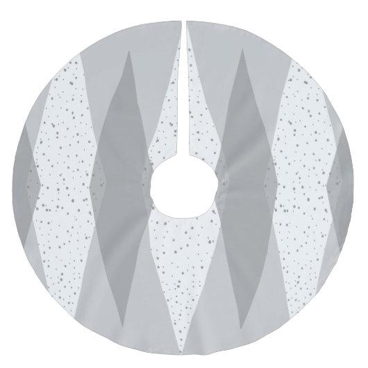 Baumskirt im Mid-Century-Modern-Stil mit grauem Ar Polyester Weihnachtsbaumdecke (Vorderseite)