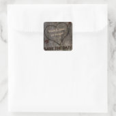 Baumstamm + Carved Heart Save the Date Stickers (Tasche)