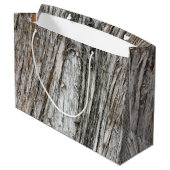 Baumstamm Große Geschenktüte (Rückseite Schrägansicht)