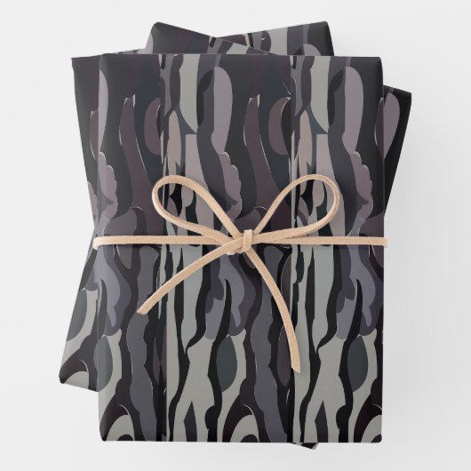 Baumstamm-Hintergrundmuster Geschenkpapier Set (Beispiel)