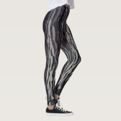 Baumstamm-Hintergrundmuster Leggings (Rechts)
