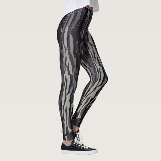 Baumstamm-Hintergrundmuster Leggings (Rechts)