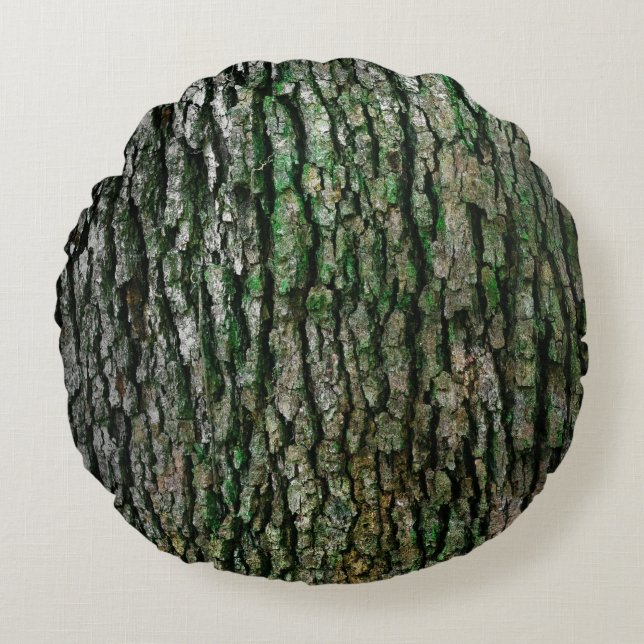 Baumstamm (Holzbrücke) Rundes Kissen (Vorderseite)