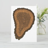 Baumstamm-Querschnitts-Wachstumsräte Bäume Einladung (Stehend Vorderseite)