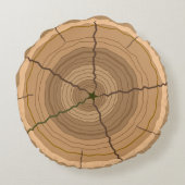 Baumstamm Rundes Kissen (Rückseite)