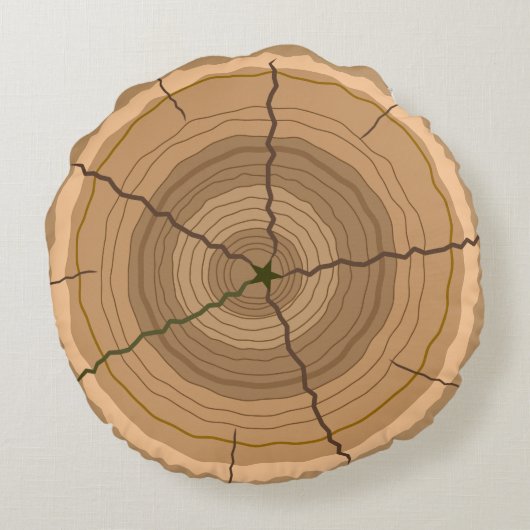 Baumstamm Rundes Kissen (Rückseite)