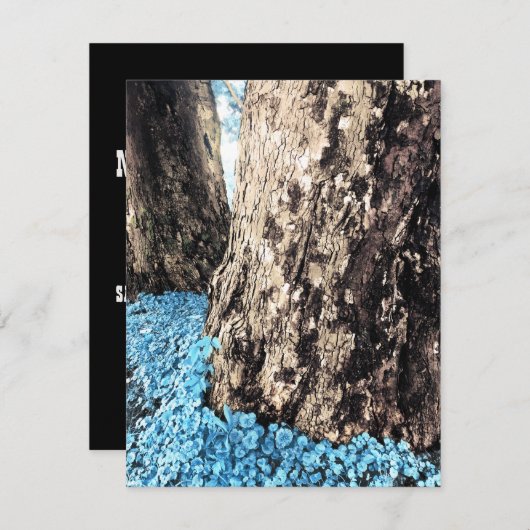 Baumstämme Einladung (Vorne/Hinten)