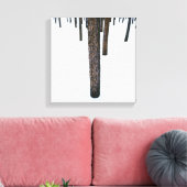 Baumstämme im Schnee Leinwanddruck (Insitu (Wohnzimmer))