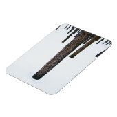 Baumstämme im Schnee Magnet (Linke Seite)