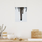 Baumstämme im Schnee Poster (Küche)
