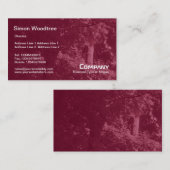 Baumstruktur - Crimson Maroon Visitenkarte (Vorne/Hinten)