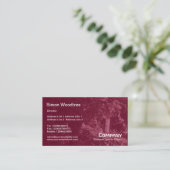 Baumstruktur - Crimson Maroon Visitenkarte (Stehend Vorderseite)
