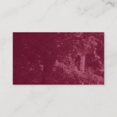 Baumstruktur - Crimson Maroon Visitenkarte (Rückseite)