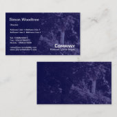 Baumstruktur - Dunkelblau Visitenkarte (Vorne/Hinten)