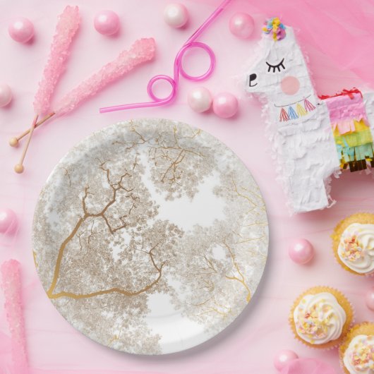 Baumstruktur Karte 1 Pappteller (Party)