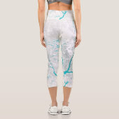 Baumstruktur Karte 3 Capri Leggings (Rückseite)