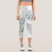 Baumstruktur Karte 3 Capri Leggings (Vorderseite)