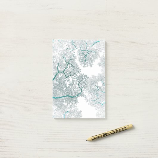 Baumstruktur Karte 3 Post-it Klebezettel (Auf Schreibtisch)