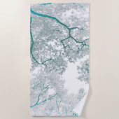 Baumstruktur Karte 3 Strandtuch (Vorderseite)