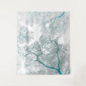 Baumstruktur Karte 3 Wandteppich (Vorderseite)