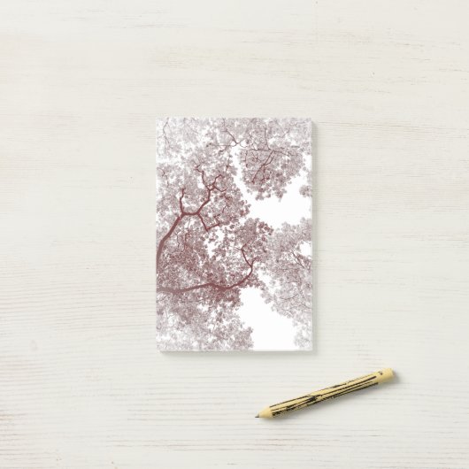 Baumstruktur Karte 4 Post-it Klebezettel (Auf Schreibtisch)