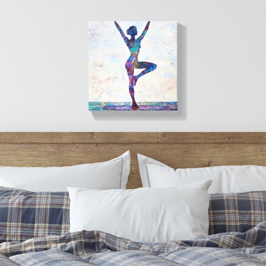 Baumstruktur Pose Canvas Print Leinwanddruck (Insitu (Schlafzimmer))