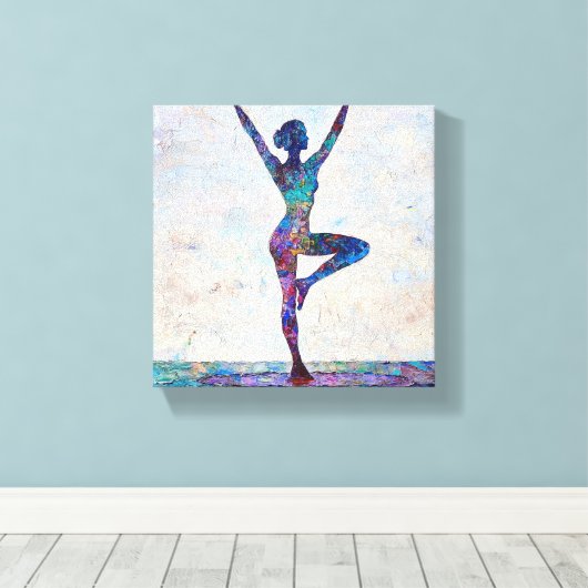 Baumstruktur Pose Canvas Print Leinwanddruck (Insitu (Holzboden))