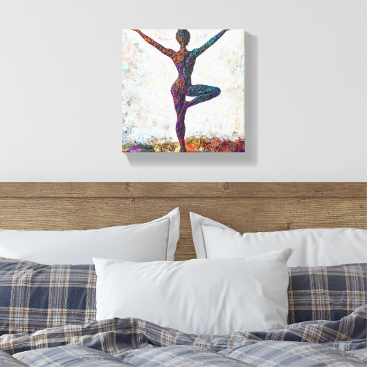 Baumstruktur Pose Canvas Print Leinwanddruck (Insitu (Schlafzimmer))