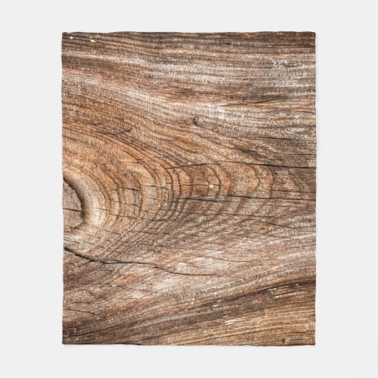 Baumstruktur Rohholz Fleecedecke (Vorderseite)