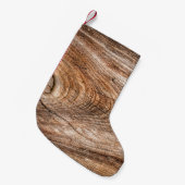 Baumstruktur Rohholz Kleiner Weihnachtsstrumpf (Vorderansicht (hängend))