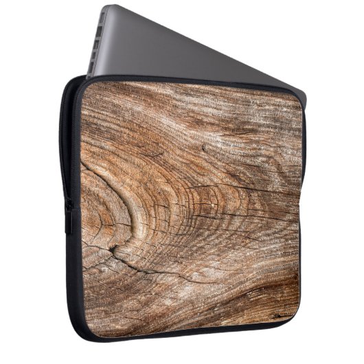 Baumstruktur Rohholz Laptopschutzhülle (Vorne Rechts)