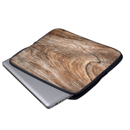 Baumstruktur Rohholz Laptopschutzhülle (Vorne Knopf)
