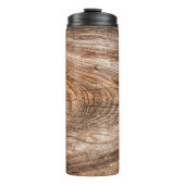 Baumstruktur Rohholz Thermosbecher (Vorderseite)