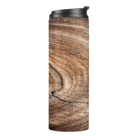 Baumstruktur Rohholz Thermosbecher (Nach links gedreht)