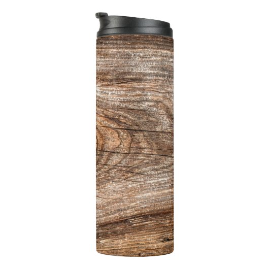 Baumstruktur Rohholz Thermosbecher (Nach rechts gedreht)