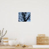 Baumstruktur Silhouette Fotografie drucken Poster (Küche)