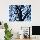 Baumstruktur Silhouette Fotografie drucken Poster (Heimbüro)