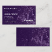 Baumstruktur - Violett Visitenkarte (Vorne/Hinten)