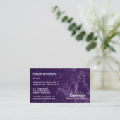 Baumstruktur - Violett Visitenkarte (Stehend Vorderseite)