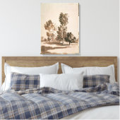 Baumstudie (Stift & Tinte auf Papier) Leinwanddruck (Insitu (Schlafzimmer))