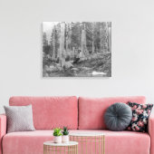Baumstumpf durch Donner-Party abgeschnitten Leinwanddruck (Insitu (Wohnzimmer))