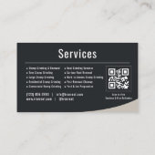 Baumstumpf Fräsen QR Code Professional Visitenkarte (Rückseite)
