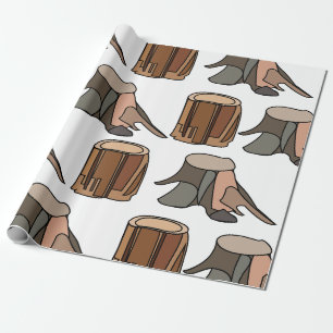 Baumstumpf Geschenkpapier