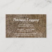 Baumstumpf-Protokollierung Visitenkarte (Rückseite)